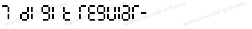 7 digit Regular字体转换